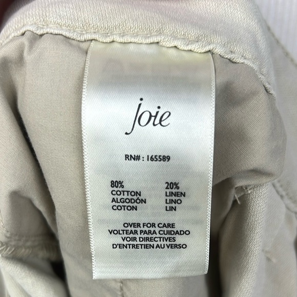 NWT Joie Linen Cotton Blend Pleated High Waist Shorts Size M Beige Pockets Y2K - Picture 15 of 16